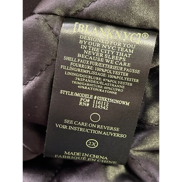 Revolve X Blank NYC Sherpa Fleece Bomber Jacket Size 2X NWT - Picture 10 of 10